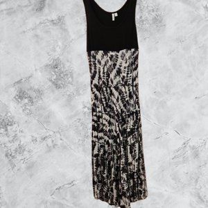RELATIVITY Maxi Long Dress, Sleeveless Long Black White Size L